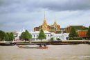 Marble Temple View from Mae Nam Chao Phrayal River, Bangkok